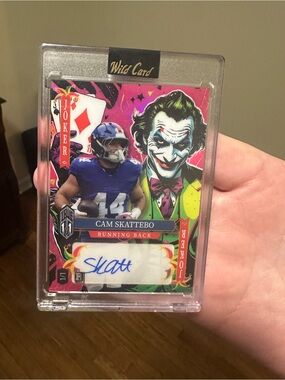 2025 Wild Card Jokers Wild True 1/1 Cam Skattebo Auto Giants Rookie